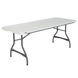 6' White Folding Tables