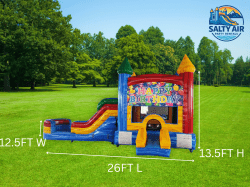 Happy Birthday SEASONAL Bounce House Water Slide Combo