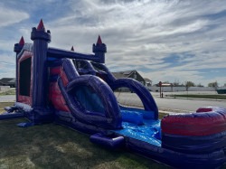 3BB32F65 5A4D 4020 91F0 23F562D51B24 1775068764 Unicorn Theme PURPLE PALACE Bounce House Water Slide Combo - Dual Lane