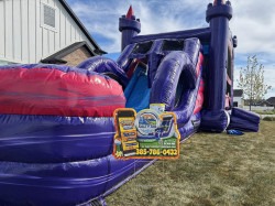 9323554F E06F 40D5 BA2A 8BE18B06F998 1775068858 Mermaid Theme PURPLE PALACE Bounce House Water Slide Combo - Dual Lane